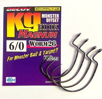 Офсетные крючки Decoy Worm 26 Kg Hook Magnum